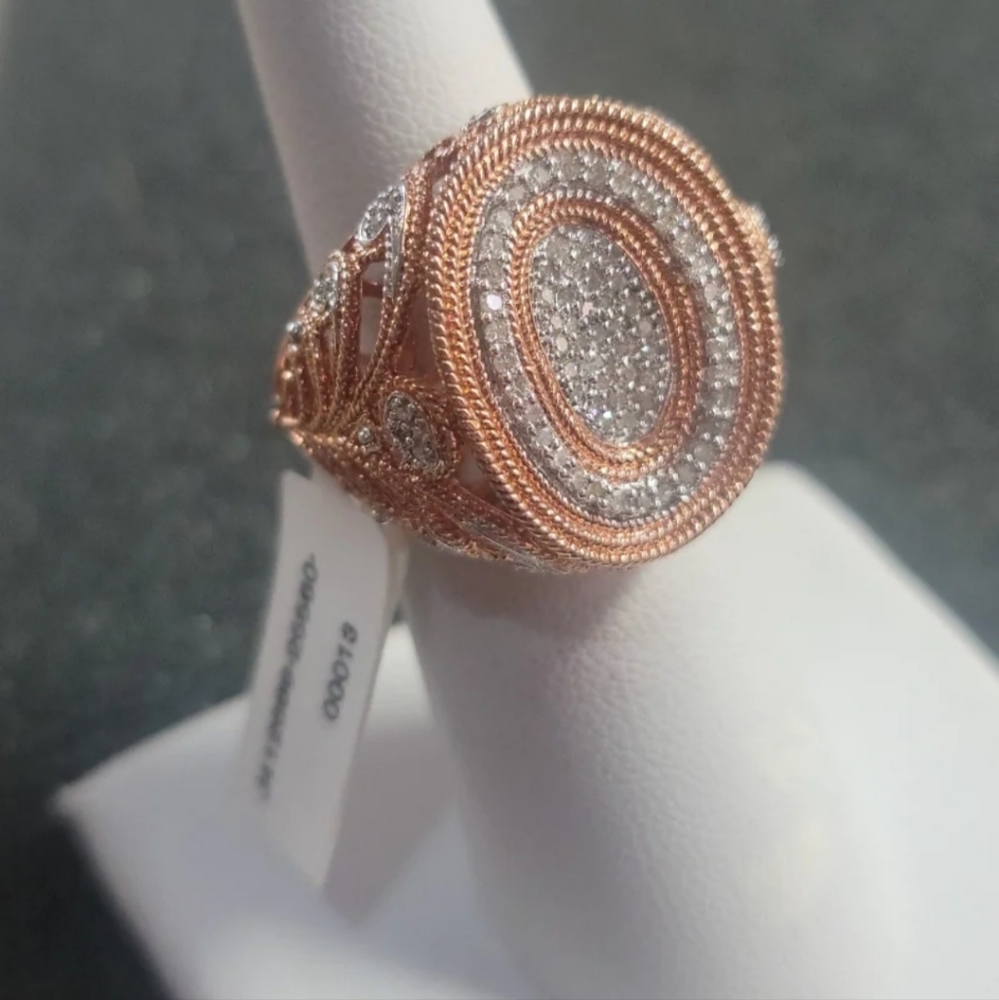R201  White Diamond Cocktail Ring